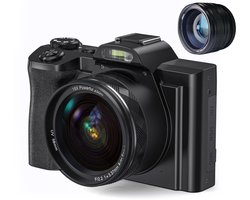 Digitale camera 4K, 48MP, CMOS, 16x zoom, zelfontspanner
