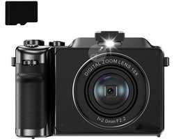 Digitale camera 4K/48MP/18X digitale zoom/autofocus/dubbele camera 32GB geheugenkaart