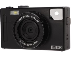 Digitale camera - Full HD 1080P 24MP vlogcamera met 16x digitale zoom, 3-inch LCD-scherm, oplaadbare batterij, schokbestendige compacte camera voor volwassenen