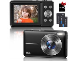 Digitale Camera - HD 1080P - 44MP - 16x digitale zoom - Ingebouwde invulverlichting - Anti-shake functie - Geschikt voor beginners, kinderen en tieners