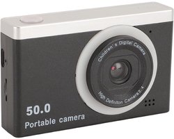 Digitale camera, HD CCD microcamera met 8x zoom, compacte camera met dubbele lens aan voor- en achterkant, vlog-selfiecamera voor jongens en meisjes - 32G geheugenkaart (zwart)