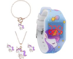 Digitale LED Horloge voor Kinderen met Tijd en Datum Weergave - Eenvoudig Vrije Tijd Horloge voor Jongens Meisjes met Zachte Lichtgevende Silicone Band