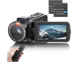FHD Videocamera 1080p 36MP Vloggingcamera met Draaibaar 3,0 Inch Scherm en IR Nachtzicht
