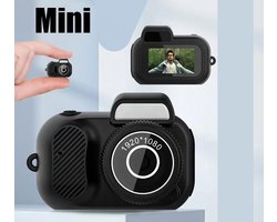 Flavers - mini camera - mini fotocamera - mini filmcamera - kleine camera - mini fototoestel - mini foto camera - HD 1080P - Draagbaar Vintage - kleine Camcorder Videocorder - inclusief 16GB SD kaart – met USB stick - Zwart - Zeer Klein Kamera