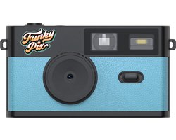 FUNKYPIX OCEAN BLUE - Schermloze digitale retro camera - 3 filters - flitser - 4GB SD-kaart - vintage fotocamera zonder scherm - blauw