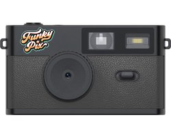 FUNKYPIX PREMIUM BLACK - Schermloze digitale retro camera - 3 filters - flitser - 4GB SD-kaart - vintage fotocamera zonder scherm - zwart