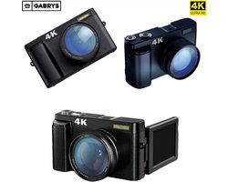 Gabrys® professioneel Vlog Camera Geschikt Voor Beginners - Handycam Met Nachtvisie - 16x Digitale Zoom - 4k - digitale camera - professioneel - camera - zwart - inclusief SD kaart {32gb}