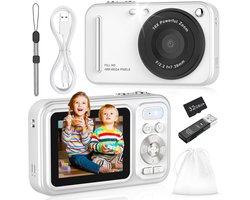 Gloovon® - Digitale Camera - 48MP Foto & 1080P Video - 16x Zoom & 1500mAh Accu - Incl. 32GB SD Kaart & OTG - Compact Design - Zwart