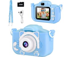 Kinder Camera - Digitale Kindercamera - Kids Camera - 14x12x6cm - Blauw