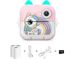 Kinder Hd Digitale Camera- Roze - foto printer - Camera -Speelgoed - 32G Geheugenkaart