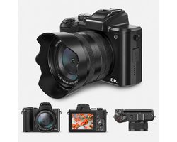 K&L Digitale Fotocamera 8K met WiFi - 88MP - 16 x Zoom - 64GB - 60FPS - HDR - Compact Camera - Vlog Camera