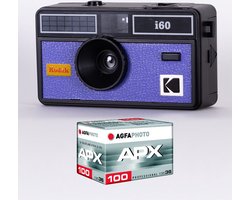 KODAK DA00259 – Pack KODAK i60 camera + 1 film 100 ISO met 36 opnames, 31 mm optische lens, geschikt voor ISO 200/400/800 films, voor 35 mm kleurenfilm – Blauw