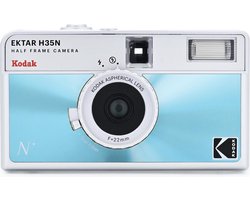 Kodak EKTAR H35N Film Camera Blauw - halfframe - halfkleinbeeld - vernieuwde versie van de EKTAR H35