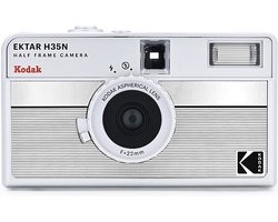Kodak EKTAR H35N Film Camera zilver - halfframe - halfkleinbeeld - vernieuwde versie van de EKTAR H35