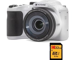 Kodak Pixpro AZ255 Camera, 16,35 MP, 25x zoom, Full HD, Wit - + 32GB geheugenkaart
