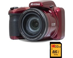 Kodak Pixpro AZ405 - Compactcamera - Rood - + 32GB geheugenkaart