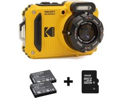 Kodak WPZ2 - Compactcamera - Onderwatercamera - 16 megapixel - Geel + Extra accu + 16GB geheugenkaart