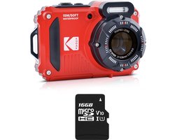 Kodak WPZ2 - Compactcamera - Onderwatercamera - 16 megapixel - Rood - + 16gb geheugenkaart