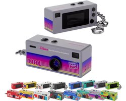 Mini-camera voor straatmodefotografie, draagbare camera in zakformaat voor makers van streetwear- en stijlinhoud, lange batterijduur en draadloze app-synchronisatie voor contentcreatie onderweg - met 32 GB geheugenkaart (grijs)