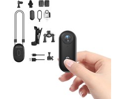 Mini-Sportcamera 1080p Formaat Inch Met 360 Graden Draaibare Clip en Magnetische Clip, Actiecam, POV-Opname, Handsfree, Draagbare Camera, Vlogging 120° Voor fiets, Motorfietsen, Audio- en-（Zwart）