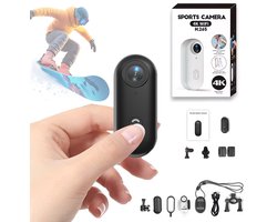 Mini-Sportcamera 1080P Mini WiFi-actiecamera, IP68 Waterdicht tot 30 Meter, 120° Groothoeklens, Mini POV-Vlogcamera, 800 mAh Batterij, Draagbare Camera Voor Motor-/fiets-/ski-/huisdierhelmen, Compacte Dashcam (Zwart)