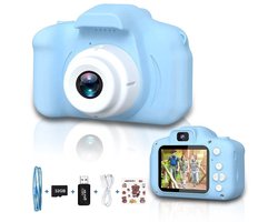 NAXSIR Kindercamera Speelgoed | 2.0 Inch Scherm, Cartoonstickers & 1080P HD Video | 32GB Intern Geheugen, USB-Oplaadbaar | Ideaal voor Creatieve Speelgoed voor 3+ Jaar