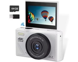 NBAP® Fototoestel voor Kinderen - Digitale Camera - Compact- Zilver