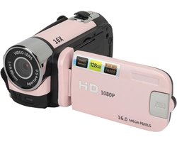 NBAP® Handycam - Videocamera - Vlog Camera voor Beginners - Zwart en Roze