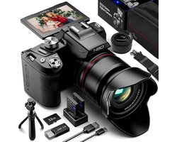 NBD 5K digitale camera 64MP - 16x zoom - 5K video - wifi app - 32GB kaart + 2 batterijen