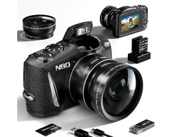 NBD® Digitale Camera - Foto Camera - Camera - Fotocamera - Digitale Camera Compact - Handycam - Fototoestel - Digitale Fototoestel - Digitale Camera Toestel - Videocamera - Vlog Camera - Fototoestel Digitaal