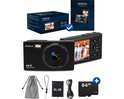 NODIJA Digitale Camera – 4K 64MP – Compact Fotocamera – Fototoestel