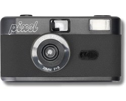 PIX3L - Analoge Camera - Inclusief Rolletje en Batterij - 35 mm - ISO 400 - Herbruikbaar - Zwart