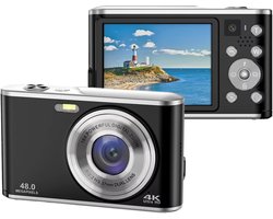 Pora&Co - Digitale Camera 4K - Fototoestel - Fotocamera - Compact Camera - Vlog Camera - Voor Kinderen - Inclusief 32GB