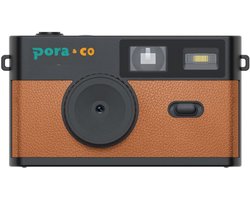 Pora&Co Digitale Camera - Schermvrij - Oplaadbaar - 2000 Foto's - Fotocamera - Vintage - Duurzaam - Bruin - Retro