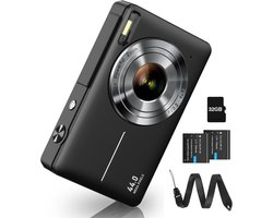 SNJY® Vlog Camera voor Beginners - Videocamera voor Kinderen - Handycam - 1080p - Zwart