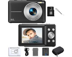 Vlog Camera Kinderen met 32GB micro SD kaart - Digitale Camera Kinderen - Camera Voor Kinderen - Camcorder Met 16x Zoom - Compactcamera 'S 1080P 44mp - Camera 'S Voor Beginnersfotografie