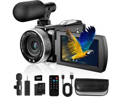 Vlog Camera voor Beginners - Videocamera voor Kinderen en Volwassenen - Handycam - 4K Kwaliteit