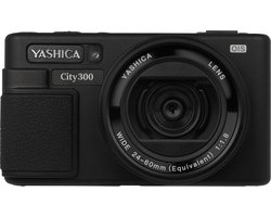 Yashica - City 300 Zwart incl. QuickFlash Mini Camera Flash (50MP) - Compactcamera