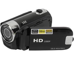 Ynkkvre - Handheld Videocamera - Handycam Camcorder - Camcorder - Video Camera - DV-camera - 16 Megapixel & 1080p opname - 2.4-inch draaibaar scherm - 16x digitale zoom - USB-aansluiting & statiefmogelijkheid - Zwart
