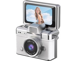Ynkkvre - Mini Sleutelhanger Camera - Digitale Camera - Fototoestel - Compact Camera - Vlog Camera - 1.47-inch Draaibaar IPS Scherm - 1080P Retro Video - USB-C Oplaadbaar - Ultralicht 90g Design - Wit