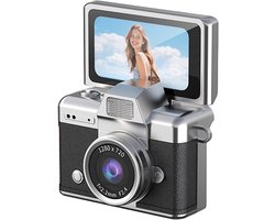 Ynkkvre - Mini Sleutelhanger Camera - Digitale Camera - Fototoestel - Compact Camera - Vlog Camera - 1.47-inch Draaibaar IPS Scherm - 1080P Retro Video - USB-C Oplaadbaar - Ultralicht 90g Design - Zwart