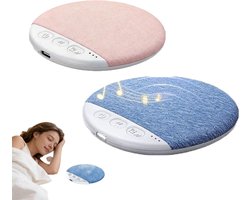 2 Stuks Slaapkussenluidspreker - Slaapsprekers - Bluetooth-Luidspreker Voor Onder Het Kussen - Mini-Slaaphulpmiddel Met Botgeleiding - Met Rustgevende Geluiden En Slaaptimer - Ultradunne Luidspreker - Witte Ruis - Blauw, Roze