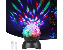 360° Draadloze Discobal - 5W RGB LED Feestverlichting met Bluetooth Speaker - Muziek en Lichtshow voor Thuis en Feest