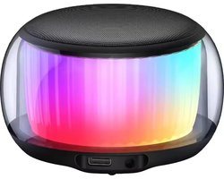 AnyPrice® Neon Speaker Zwart - Draadloze Bluetooth Mini Speakers - Flame Light - Kleine Luidspreker voor PC - LED RGB Verlichting - Inclusief USB-C Kabel -