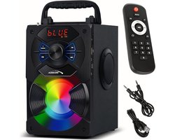 Audiocore AC730 Draagbare bluetooth luidspreker Draadloos 11W Uitgangsvermogen/ Radio / SD / MMC / Aux-in / USB / Verlichting / Afstandsbediening / Handvat