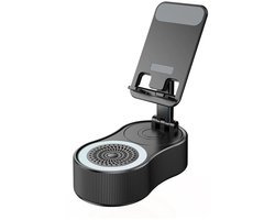 Bluetooth-luidsprekerstandaard-360° draaibare multifunctionele audio--Powerbank en sfeerverlichting- en videostandaard met HiFi-surroundgeluid- draagvermogen van 8 kg -voor telefoons en tablets