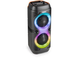 Bluetooth speaker - Fenton Track210 - Partybox met microfoon - Lichteffecten en oplaadbare accu