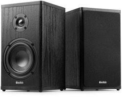Boekenplank speakers - Audizio BS20 speakerset - Luidspreker boxen met Bluetooth - 60 uur accu - Antraciet