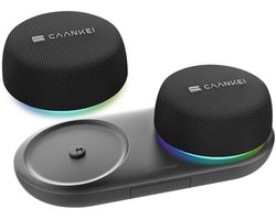 Caankei Draadloze Bluetooth Speaker - Speaker met RGB licht - Stereogeluid - met Magneet - Met Telefoonhouder