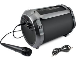 Caliber Bluetooth Speaker - Draagbare Karaoke Set - Partybox met Accu - Draagbare Radio - inclusief Microfoon en Echo (HPG512BT)